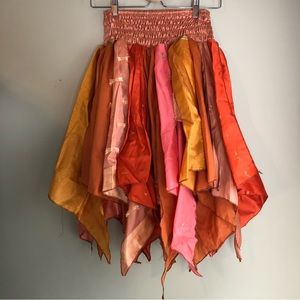 Orange Pink Pixie Fairy Renaissance Skirt OS